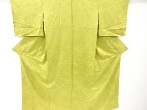 リサイクル　変わり菱模様織り出し色無地着物